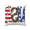 Independence Day Stars And Stripes Digital Printing Short Plush Pillow Covers For Car Sofa Office Cushion Cover Home Goods