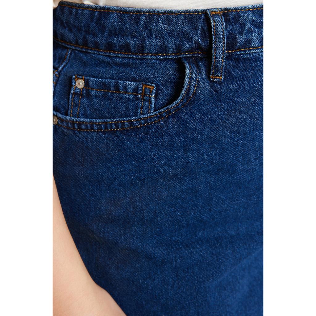 Черная джинсовая юбка трапециевидной формы с высокой талией Tbbaw23az00042