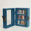Anti-Anxiety Bookshelf Tiny Library Mininature Wooden Bookshelf Display Cabinet Stress Reliever Bookcase Dollhouse Furniture Mod