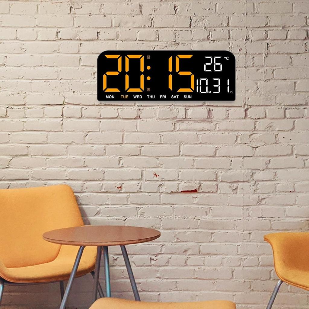 Цифровой будильник, отображение температуры, даты и недели, 4-уровневая регулировка яркости для дома