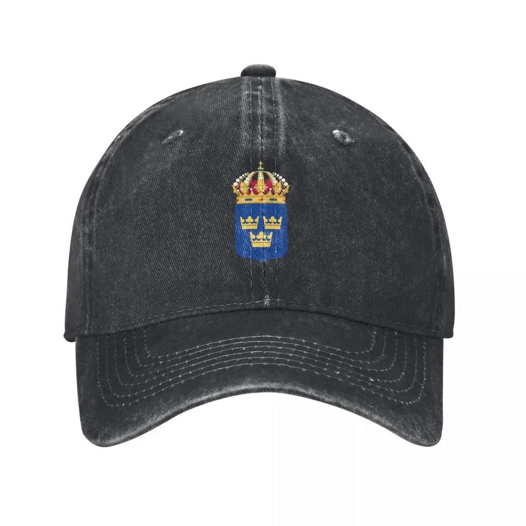 Sweden coat of arms Baseball Cap Wild Ball Hat Big Size Hat Golf Luxury Man Hat Women Hats Men's