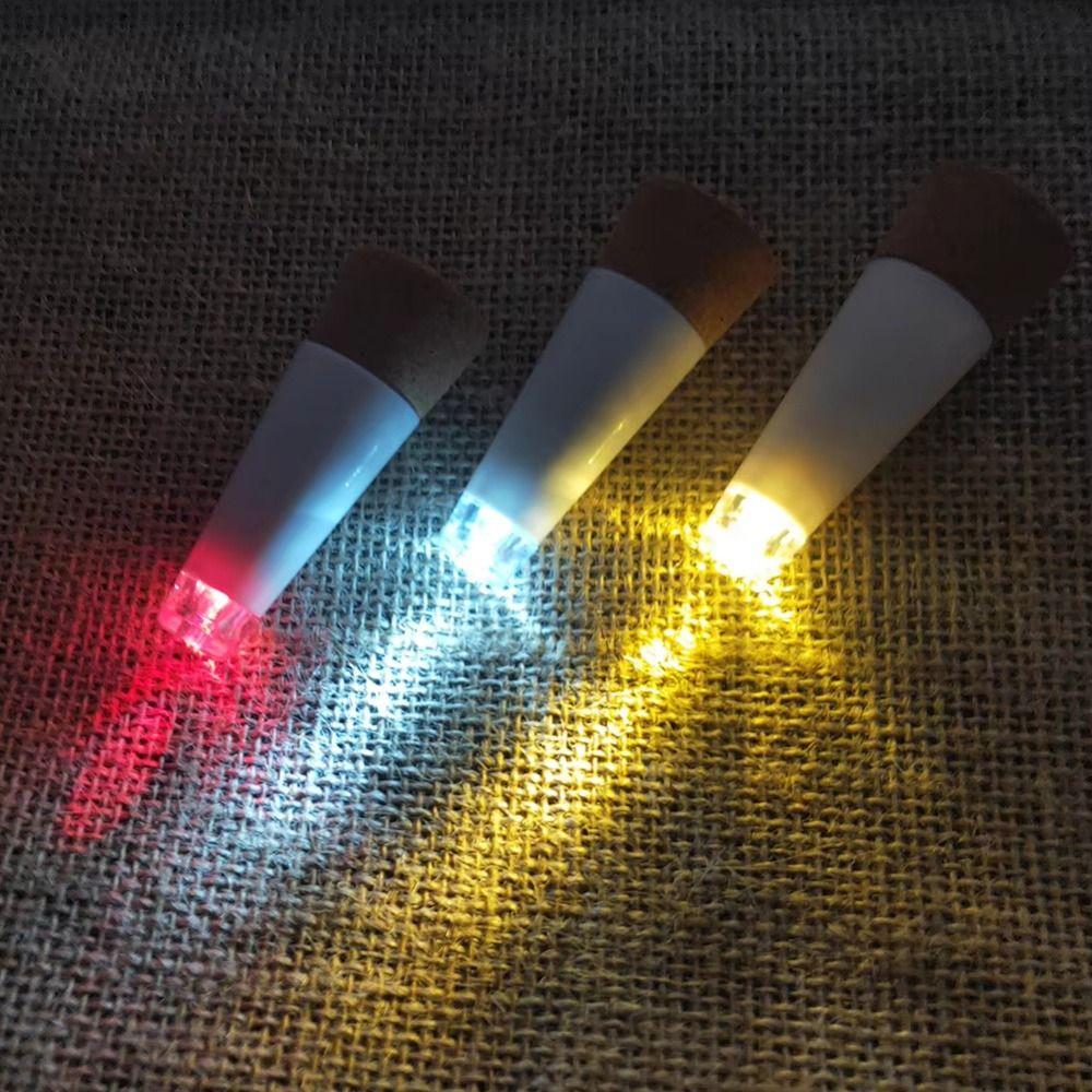USB Rechargeable LED Bottle Lights Mini Bottle Stopper Lamp Christmas Decor
