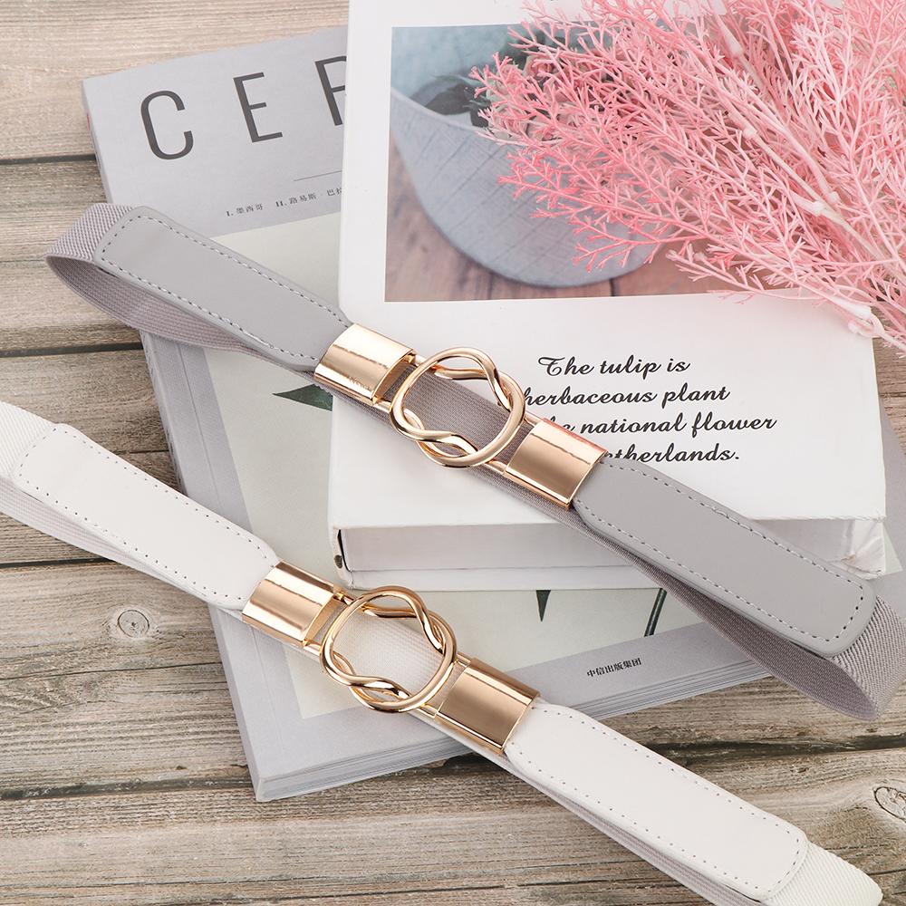 Платье Юбка Кожа PU Пояса Тонкий Пояс Эластичный Регулируемый Ремень Пряжка