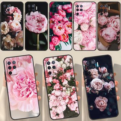 Чехол с пионами, красивый цветок для OPPO Find X3 Lite X5 Pro A5 A9 A31 A53 S A83 A91 A93 A54 A74 A94 A15 A16 A52 A72