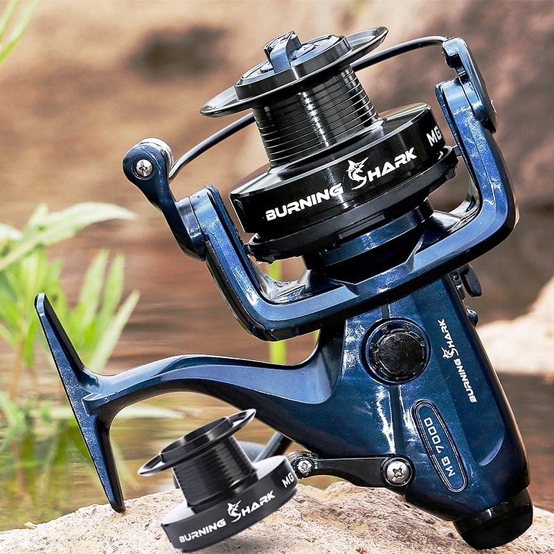 Спиннинговая катушка для ловли карпа 13+1BB 4,7:1, тяга 10 кг, со свободной шпулей для снастей для ловли карпа