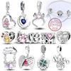 Оригинальные медные шармы-бусины Любовь Сердце Семейные шармы Подвеска Подходит для браслета Шарм Женский DIY Ювелирный подарок