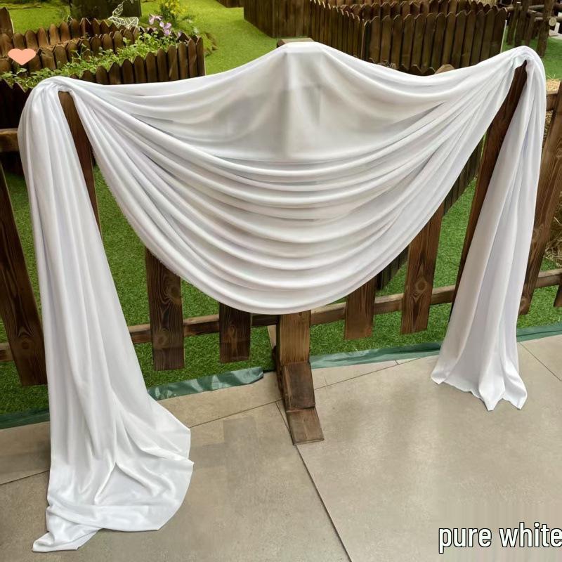 Beige Milk Tea, Champagne, and Avocado Green Wedding Backdrop Decoration - Retro French Style Photography Cloth