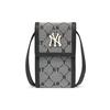 New MLB Monogram Collection Polyester Cell Phone Pouch, Shoulder Bag, Crossbody Bag Regular Unisex Gray 3ACRH011N-50GRS