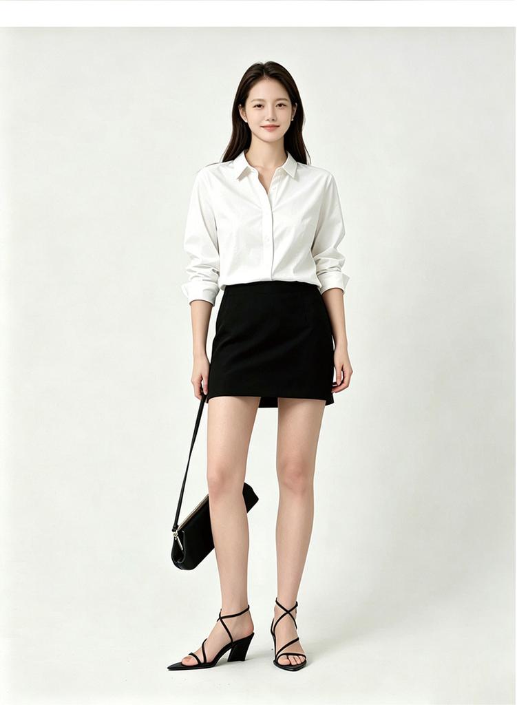 [Xinjiang long-staple cotton-no-ironing] 111% pure cotton shirt women's long-sleeved high-end versatile commuter interview shirt