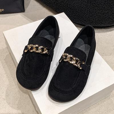 Ретро туфли-лодочки с глубоким вырезом и круглым носком, маленькие кожаные туфли на плоской подошве, весенне-осенние новые лоферы, ленивые туфли