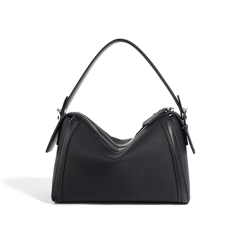 Minimally Textured Cowhide Shoulder Bag Versatile Crossbody Commuting Women's Niche Design High-end Leather Handbag
