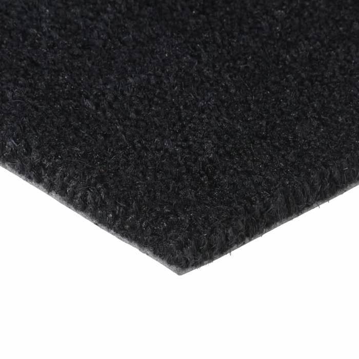 VidaXL Tapis de porte noir 50x80 cm fibre de coco touffeté 155574