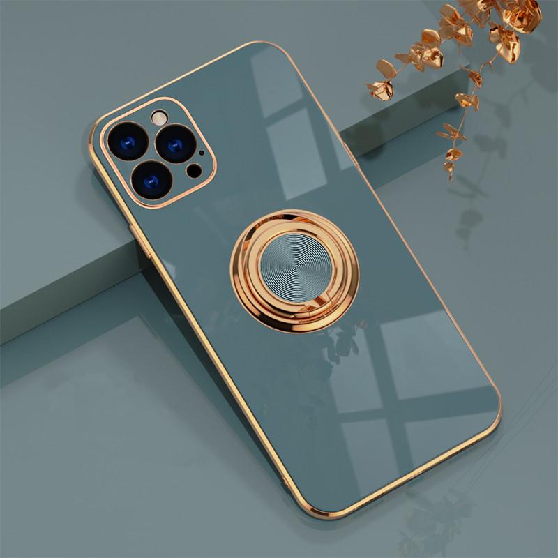 Мягкий квадратный чехол для телефона iPhone 11 12 13 14 15 Pro Max XS X XR 7 8 Plus SE мини-подставка с кольцом силиконовый противоударный чехол