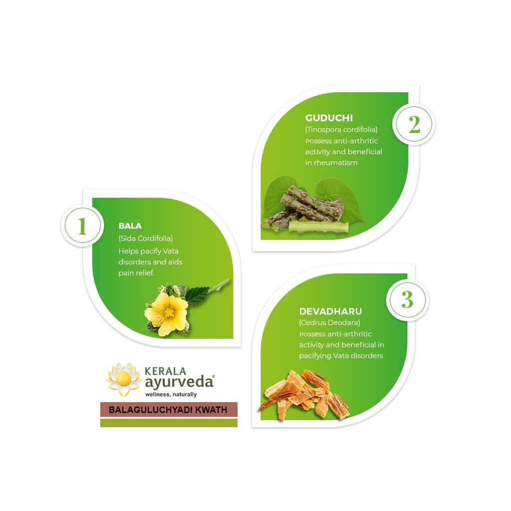 Kerala Ayurveda Balaguluchyadi Kwath 200 Ml Herbal Rheumatic Support Natural Herbal Decoction Pack of 1