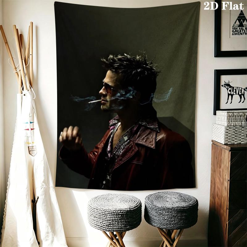 Fight Club Wall Tapestry Aesthetic Wall Hanging Printed Fabric Blanket Decorative Tapestries for Bedroom Living Room Home Decor
