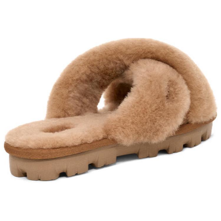 UGG Нескользящие шлепанцы-слайдеры женские коричневые 1107955-CHE