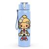 1PC Golden Hair Cute Doll Girl 750ml Color Plastic Sports Water Bottle Leakproof Flip Straw Lid Suitable for Sports Office Home Use