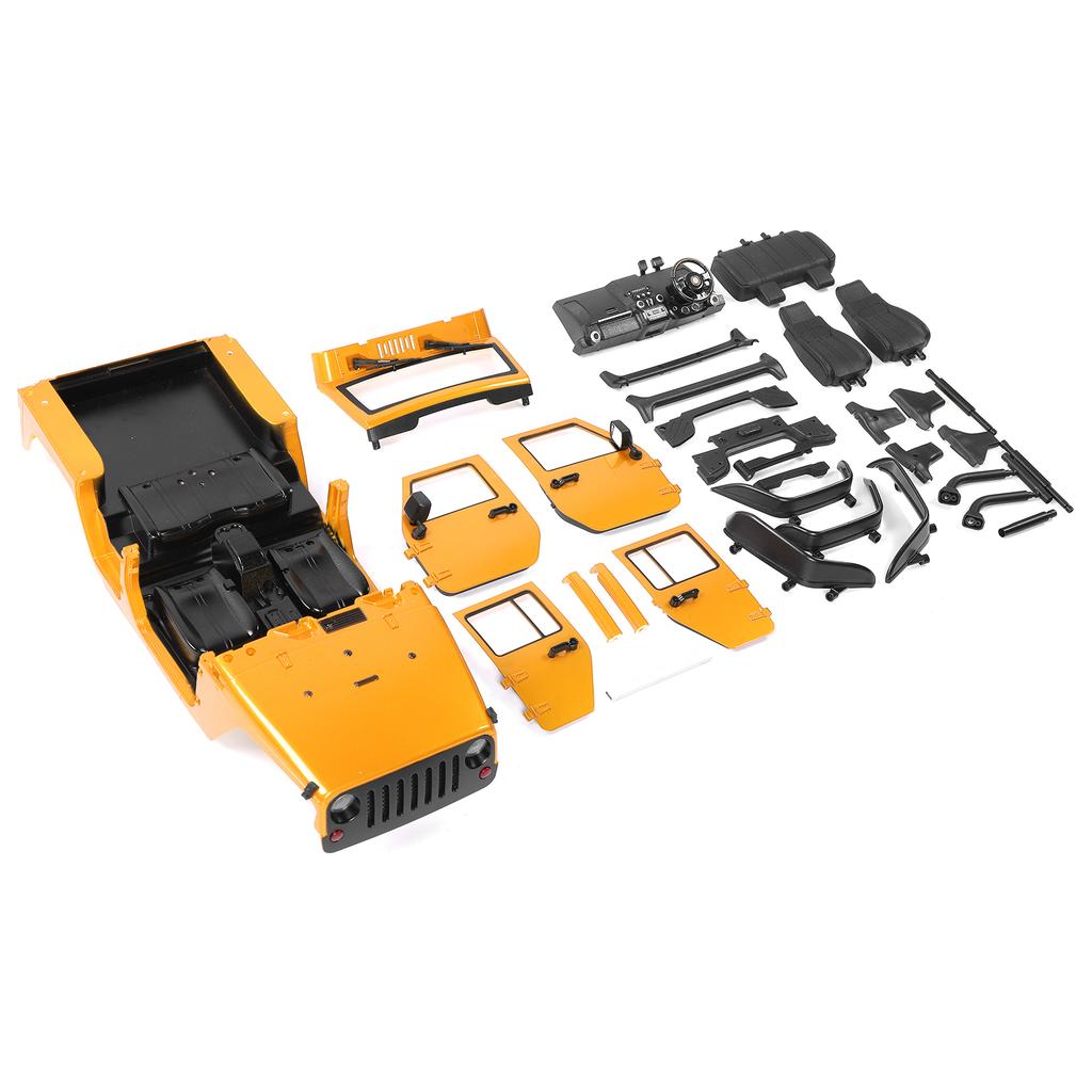 313mm Wheelbase Open Car Body Shell Accessory Fit for SCX10 90046 1 10 RC Car ModelOrange