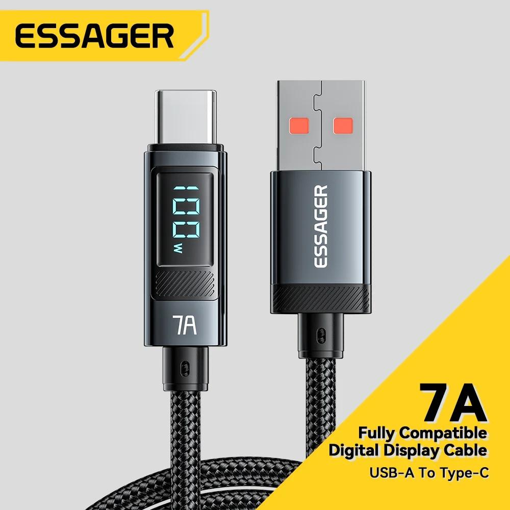 Essager 100 Вт USB Type C кабель для быстрой зарядки для Macbook Pro Xiaomi Samsung Super Charge 7A USB C зарядное устройство кабель для передачи данных провод
