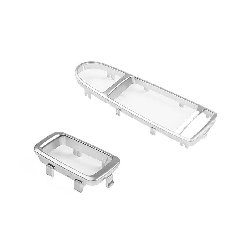 For Mercedes Benz S-Class W222 Lift Switch Panel Electroplating Strip S400 Window Adjustment Panel Silver Decorative Frame