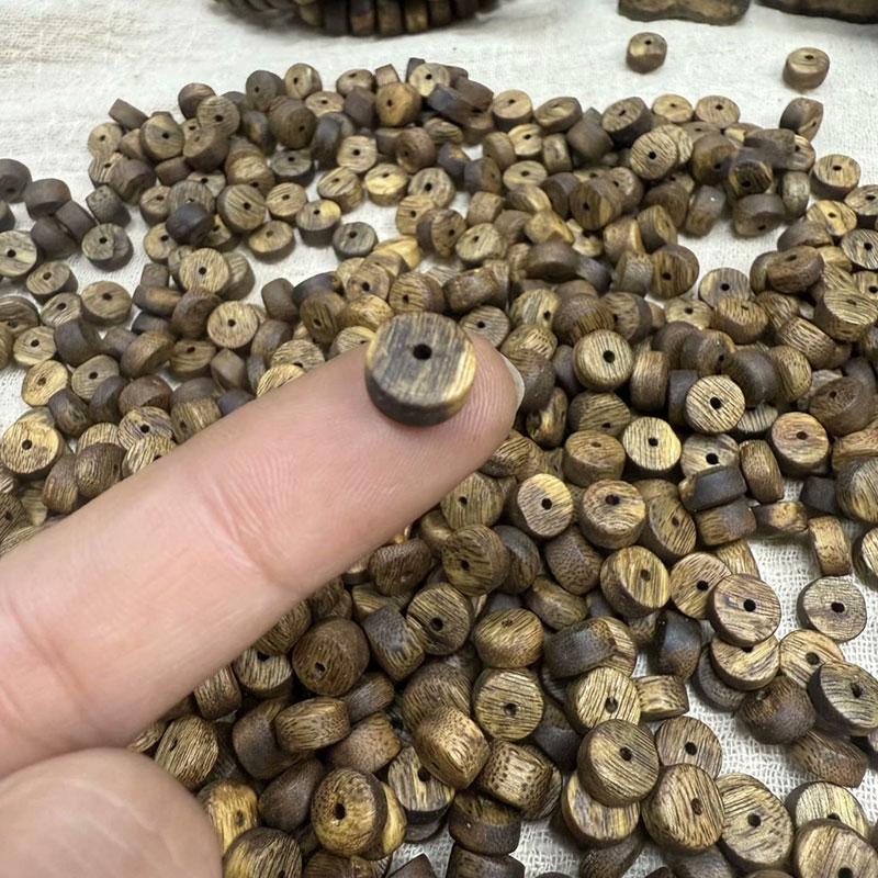 Браслет из натуральных бусин агарового дерева с разделителями — буддийский аксессуар для DIY