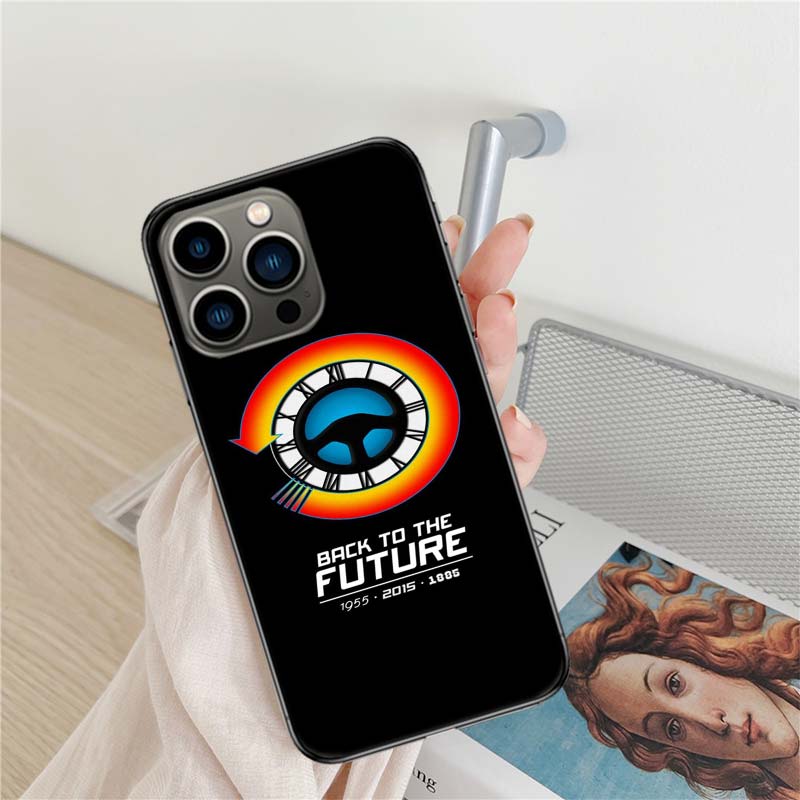 Чехол для телефона «Назад в будущее» для Apple iPhone 16 15+ 17 Pro Max 14 Plus 16E Air 13 12 Mini Прозрачный Силиконовый Милый Чехол