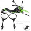 2Pcs Motorcycle Modified Folding Rearview Mirror Round Side Mirrors Replacement for KLX250 KL250