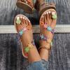 New Bohemian Flower Sandals Wedding Pearl Fashion Beach Women's Casual Sandals