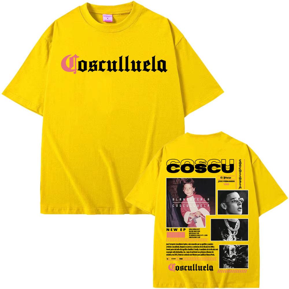Rapper Blanooperla Cosculluela Album Tour T Shirt Unisex Harajuku High Street Oversized Tshirts Unisex Hip Hop 100 Cotton Tshirt