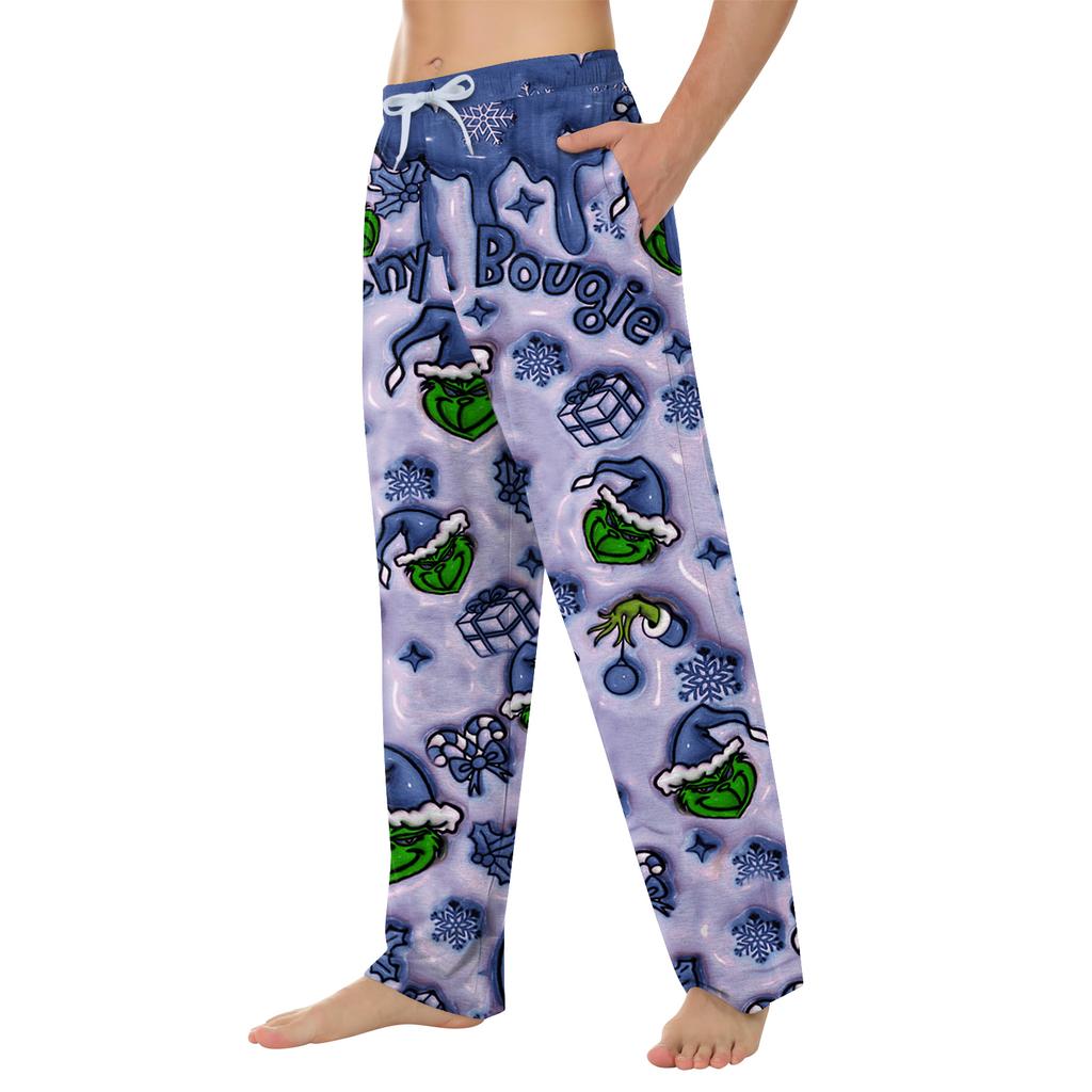 Men's Home Soft Pajama Pants Drawstring With Pockets Casual Sports Pants