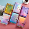 Notebook Binder Universal Waterproof Interchangeable INS A6 6-Hole Binder Faux Leather Lasers Loose Leaf Cover for Gift