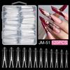 Dual Forms Nails Mold 120Pcs False Tips Quick Building Uv Gel Acrylic Nail Mold Full Cover Nail System Shaping Extension Top