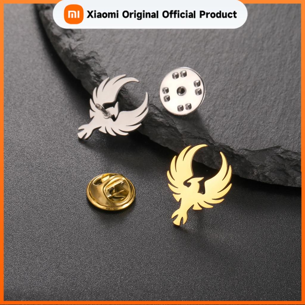 Xiaomi Skyrim Phoenix Totem Brooch for Men Women Stainless Steel Gold Color Animal Groom Shirt Suit Badge Pin Accessories Wholesale