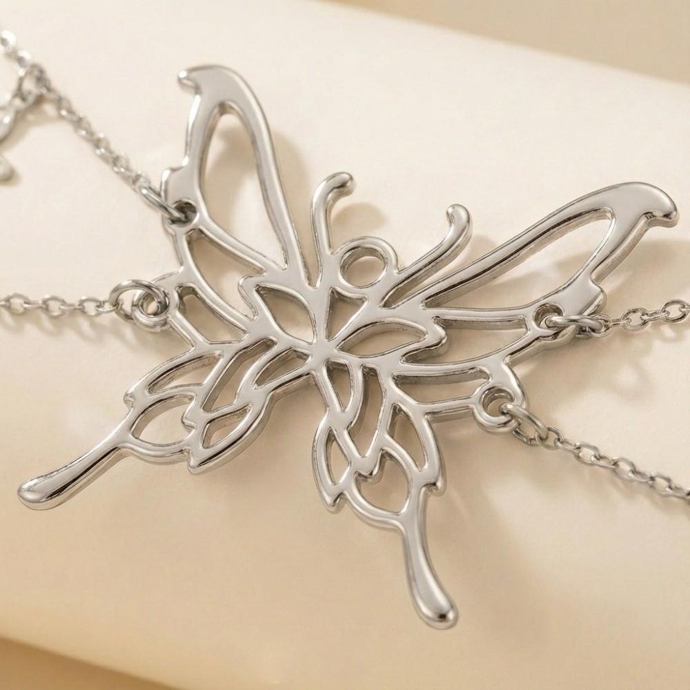 Beach Accessories Gold Metal Waist Belt Hollow Butterfly Double-layer Belly Chain Tassel Women's Belt