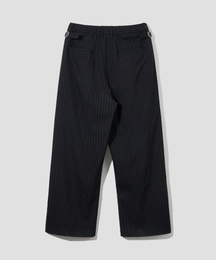 AGOD Strap Banding Wide Slacks [Black Stripe]