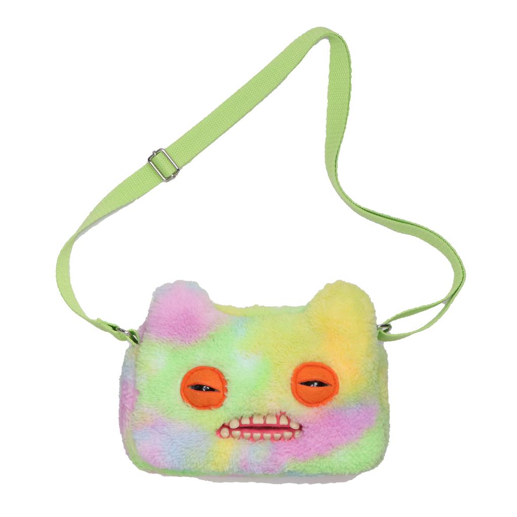 Fluffy Crossbody Bag Wide Eyed Weirdo Screech Dolls Ugly Tooth Monster Plush Toys Big Head Furry Backpack Gifts