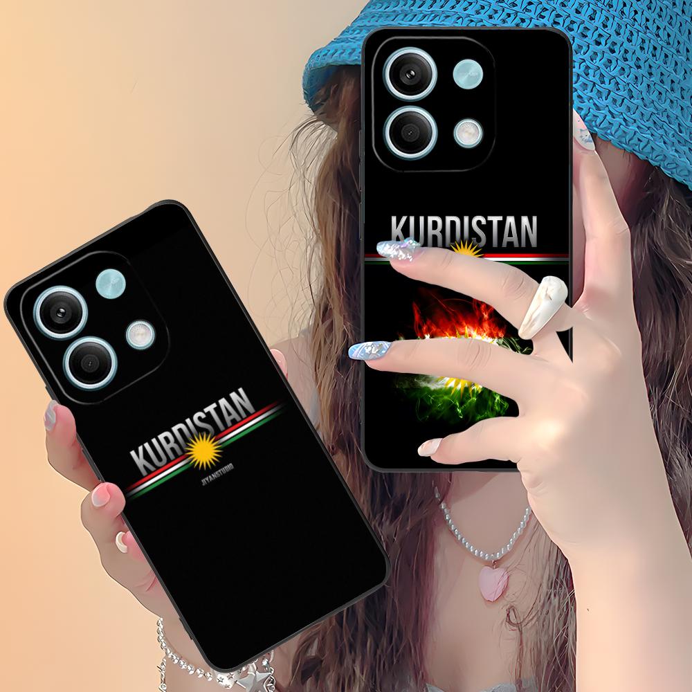 Чехол для мобильного телефона с флагом Курдистана для Xiaomi Redmi Note 14 13 12 11 S Pro Plus 4G 5G Цветной печатный чехол Чехол Красивый