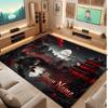 Space Cosmic Theme Crystal Velvet Floor Rug Personalized Custom Name Text Warm Carpet Home Decoration