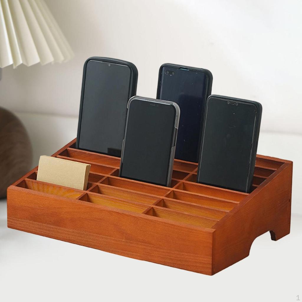 Управление хранилищем телефона 24 ячейки Многофункциональный портативный прямоугольный настольный органайзер для