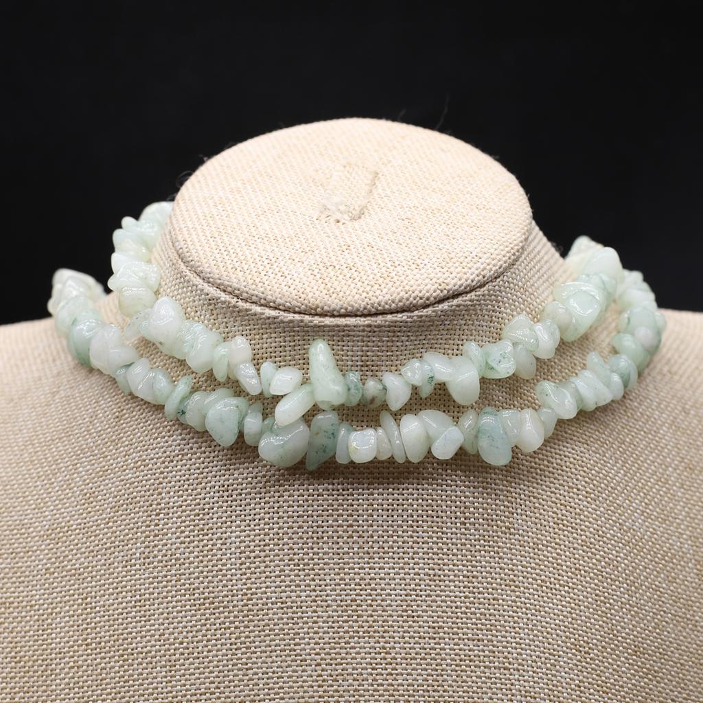 Бусины из натурального камня амазонит/зебра, гравийные бусины для изготовления ювелирных изделий, ожерелье, серьги, браслет, аксессуар, длина 80 см