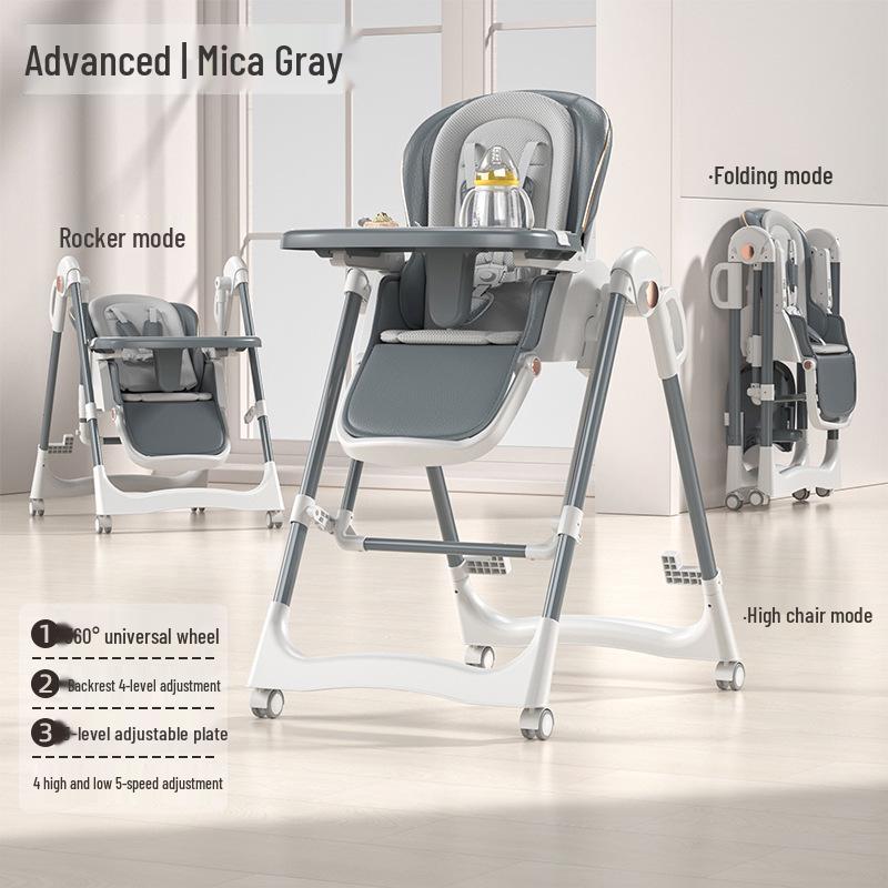 Многофункциональный портативный детский стульчик для кормления: Складной, подходит для дома и путешествий.