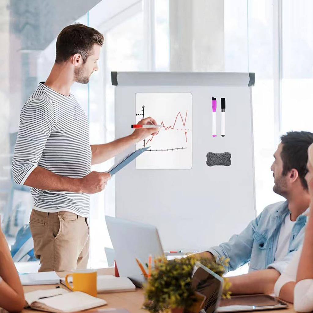 Magnetic Dry Erase Board Sheet for Refrigerator Fridge Magnetic Whiteboard with Markers Erasers Easy To Write and Clean