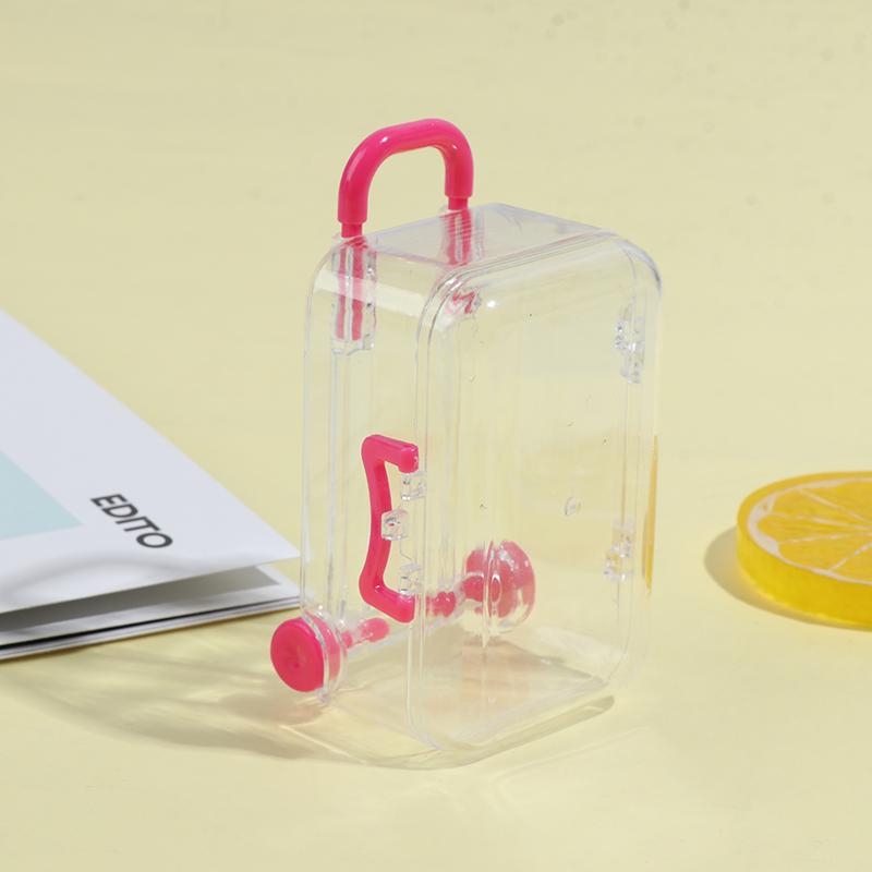 Mini Plastictravel Suitcase Luggage Box Doll Accessories Furniture Kids Toy