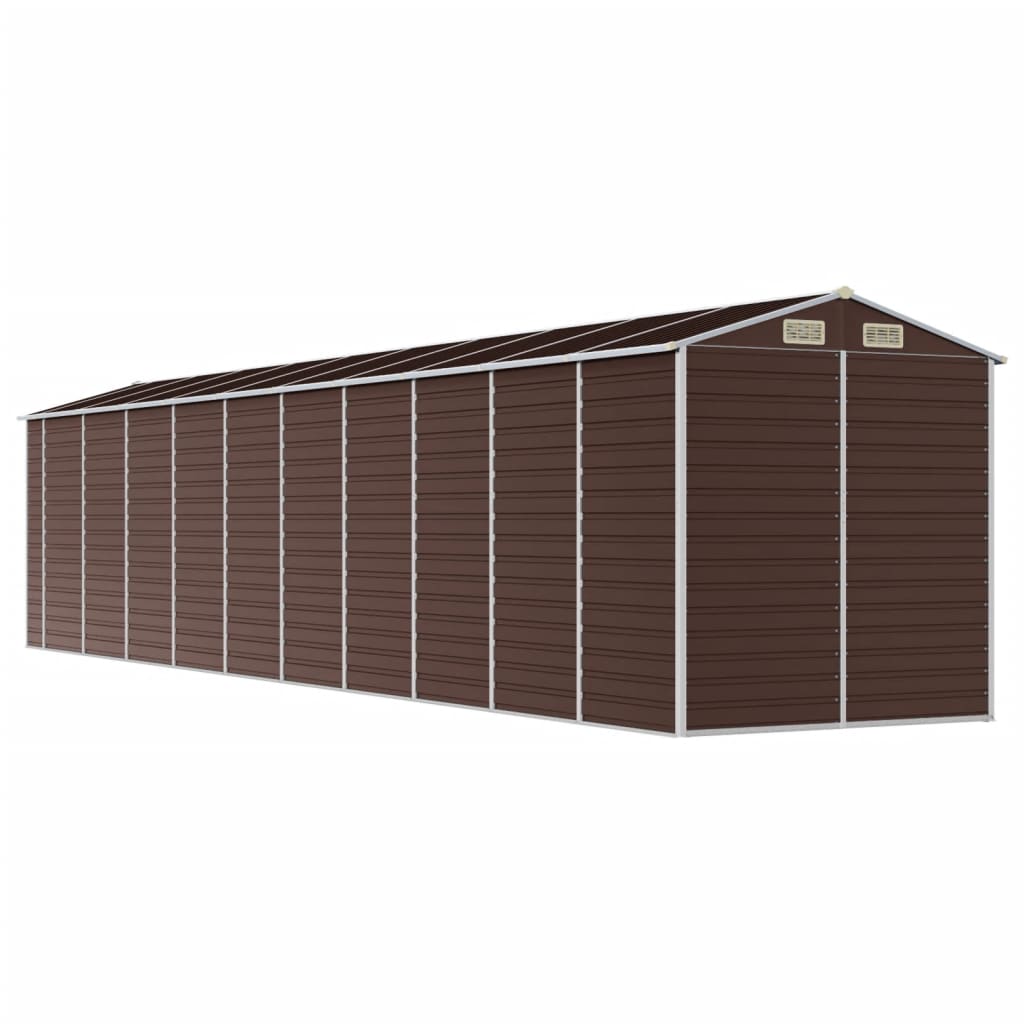 Garden Shed Brown 191 x 895 x 198 cm Galvanized Steel