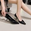Fashion Branded Pumps Casual Heels Women's High-Heeled Shoes Work Dress Professional Sandals Ladies Shallow Mouth 2025 Slip On Pointed W