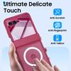 Для Motorola Razr Ultra 2025 / Razr Ultra 2026 Магнитная зарядка, Тонкий дизайн, Защита экрана, Защита шарнира, Матовый ударопрочный чехол для телефона - Розовый