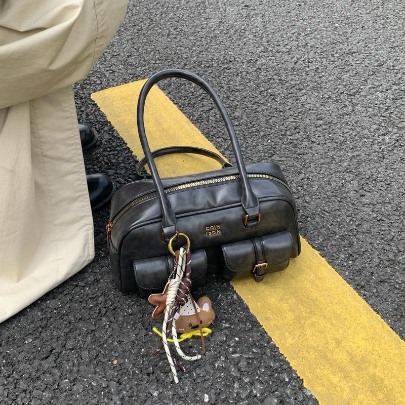 Популярная в этом году женская сумка-бостон большого объема, новая осенне-зимняя, в стиле ретро, на плечо, подмышку, для поездок на работу, сумка-подушка