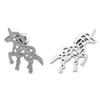 7bis [P5638] - Silver 'Unicorn' Artisanal Steel Buckles - 20x10 Mm