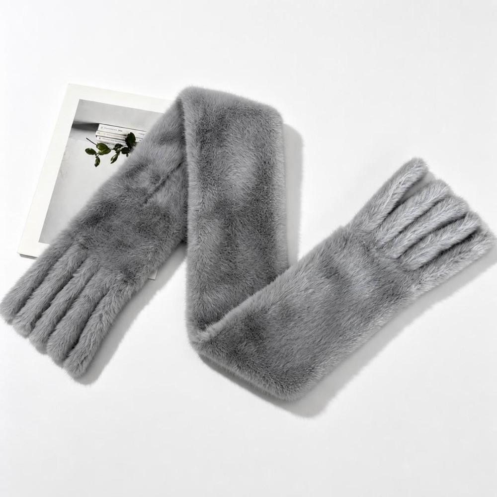 Keep Warm Faux Rabbit Fur Scarf Thickened Winter Collar Scarf Soft Women's Scarf Winter