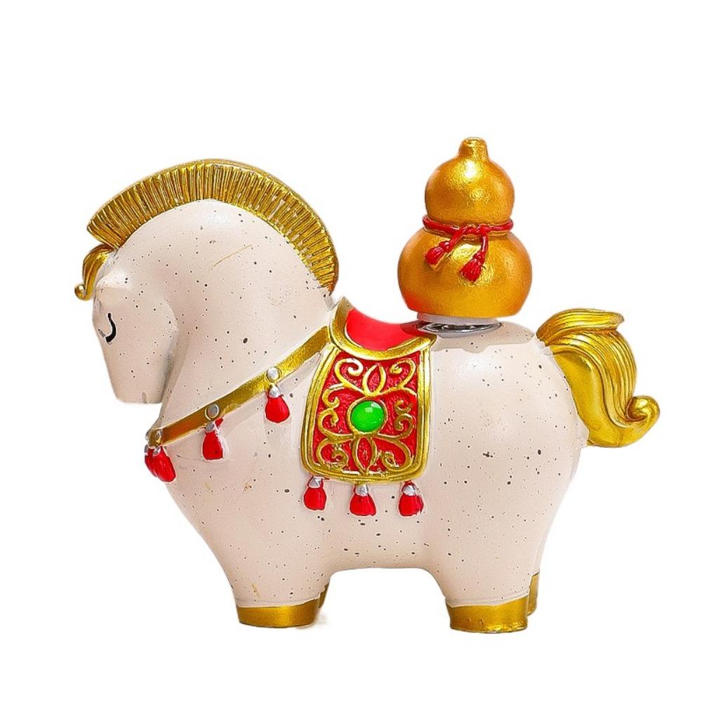 Resin Horse Miniature Horse Mascot Desktop Ornament 2026 Chinese New Year Horse Figurine Office